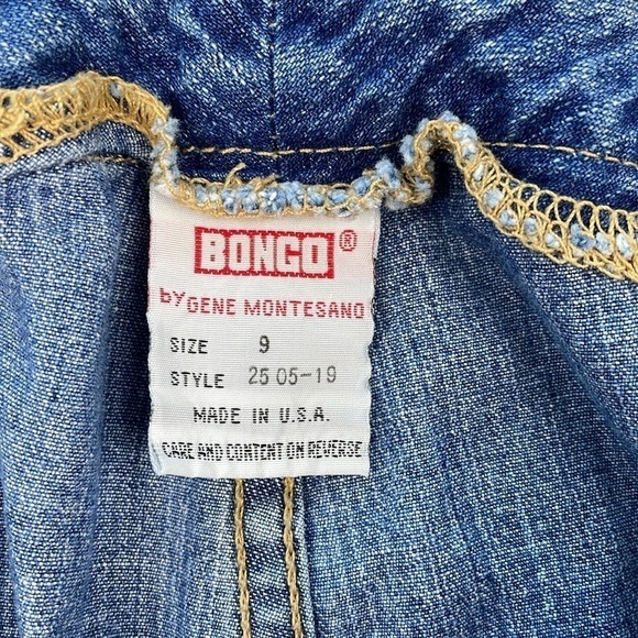 Vintage Bongo by Gene Montesano Bareback Bootcut Jeans Blue Denim Sz 9 - Picture 12 of 13